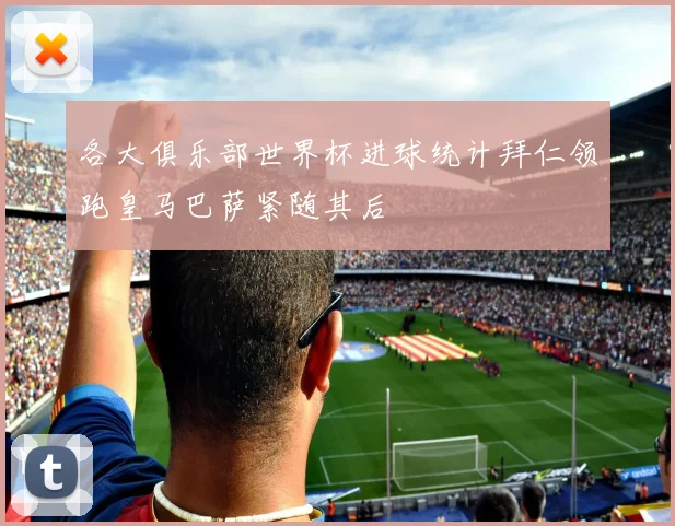 各大俱乐部世界杯进球统计拜仁领跑皇马巴萨紧随其后